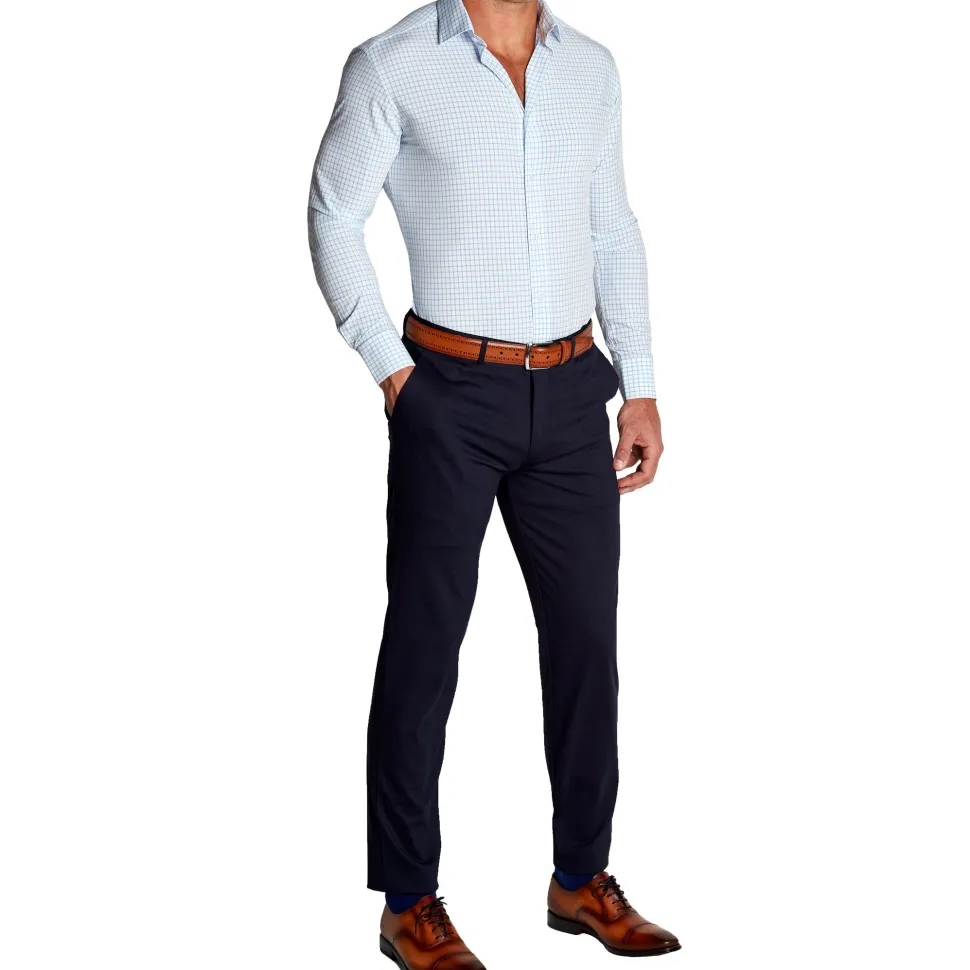 State and Liberty "The George" Light Blue Windowpane