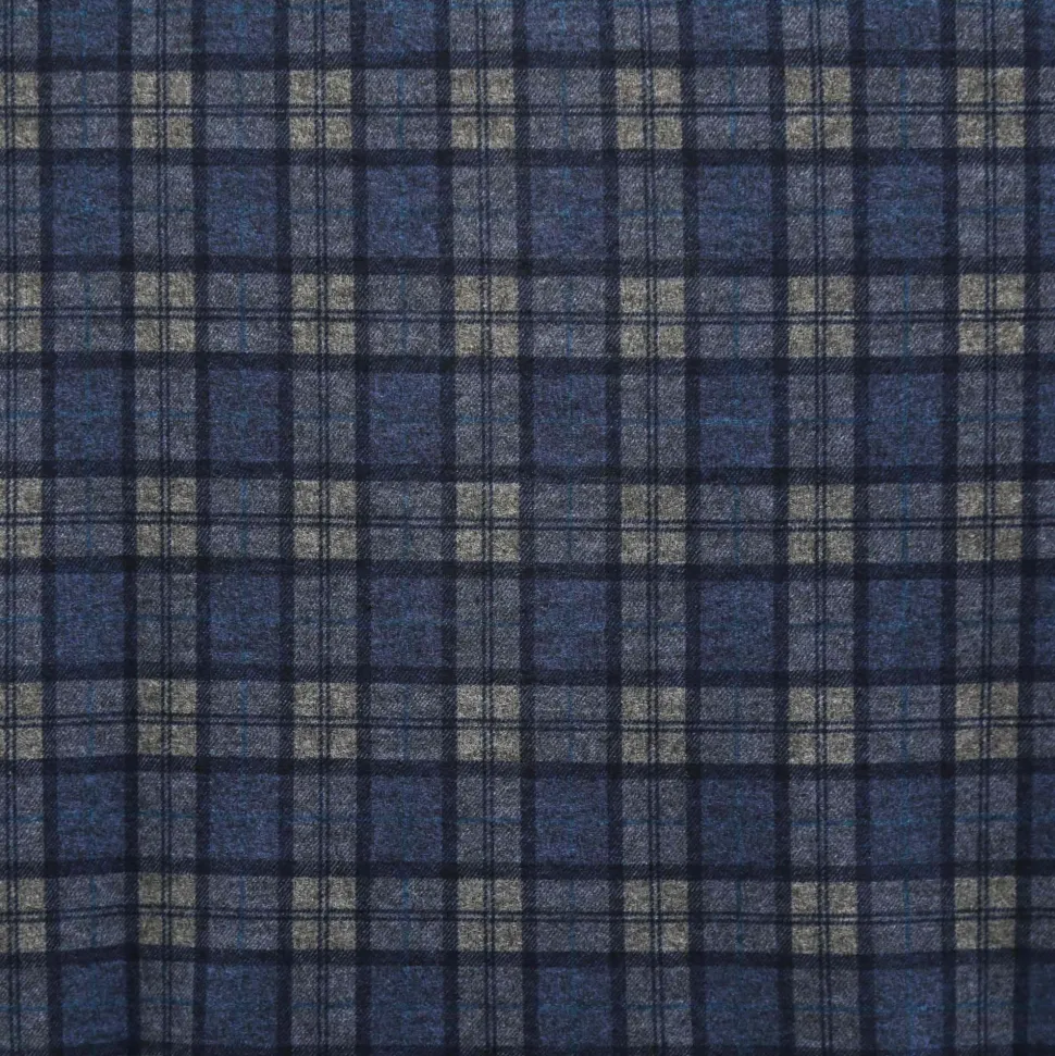 State and Liberty "The Gregory" Blue, Tan, & Teal Plaid Button Down