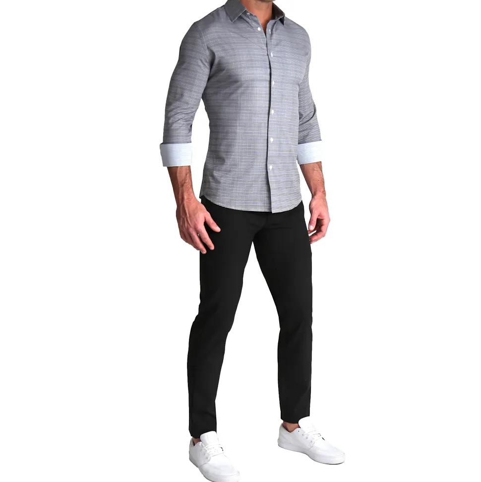 State and Liberty "The Gunnar" Grey and Black Plaid