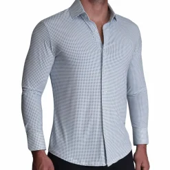 State and Liberty "The Guy" Sport Shirt - Navy & Light Blue Plus Print