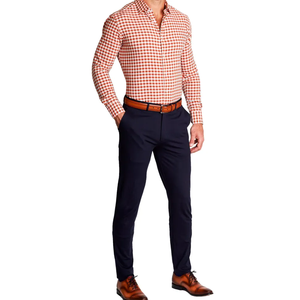 State and Liberty "The Harrison" Orange Big Check