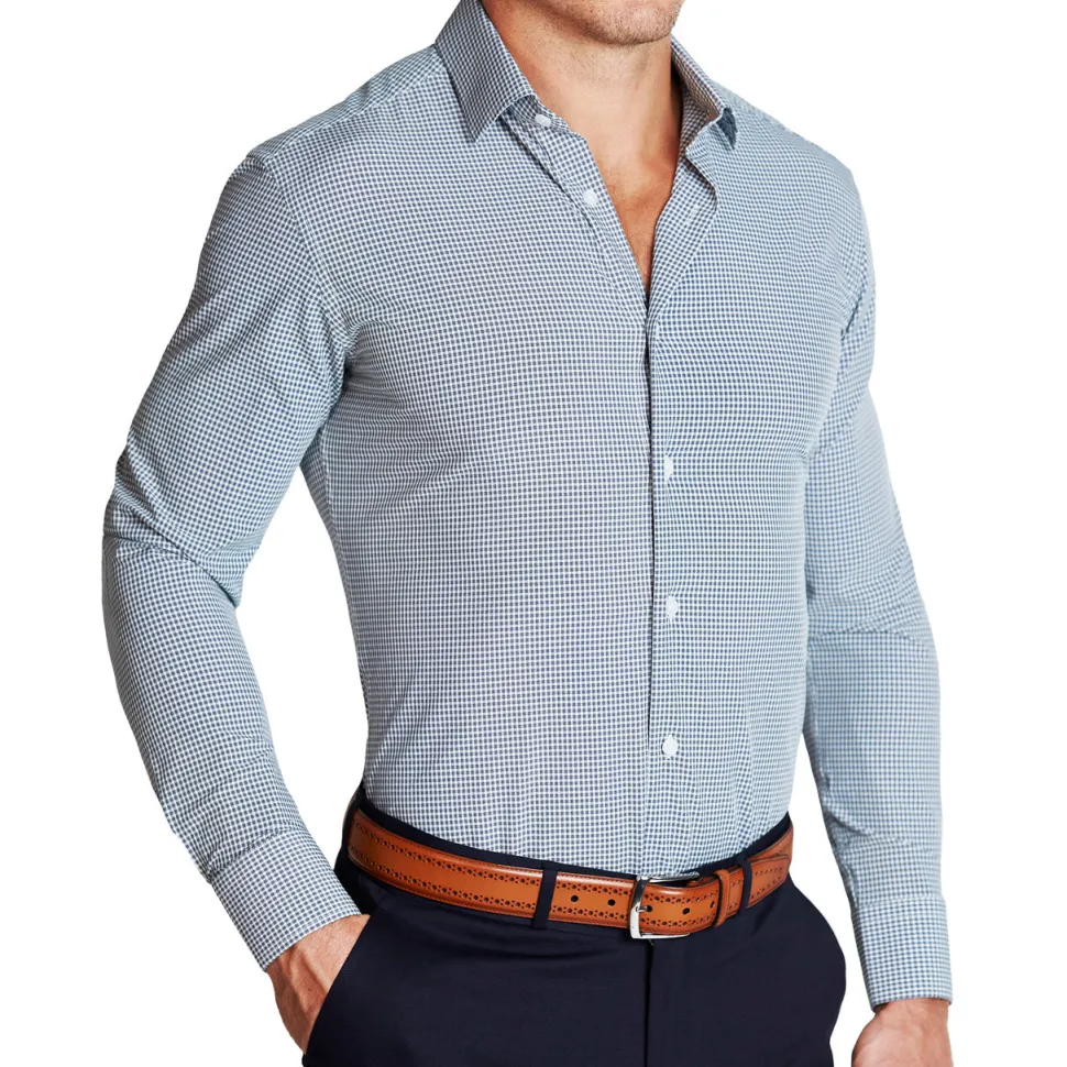 State and Liberty "The Justin" Navy, Grey and White Mini Check