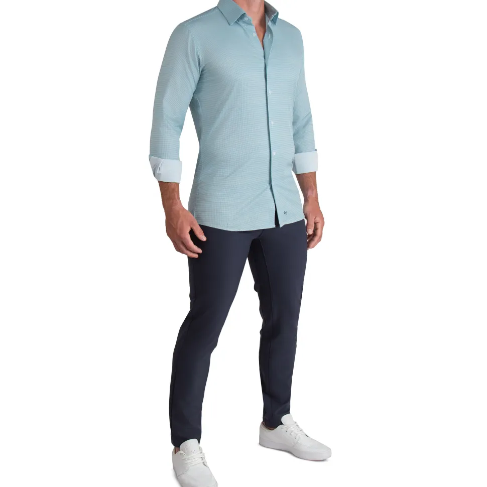 State and Liberty "The Kane" Green & White Houndstooth