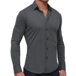State and Liberty "The Mackinac" Heathered Charcoal Casual Button Down