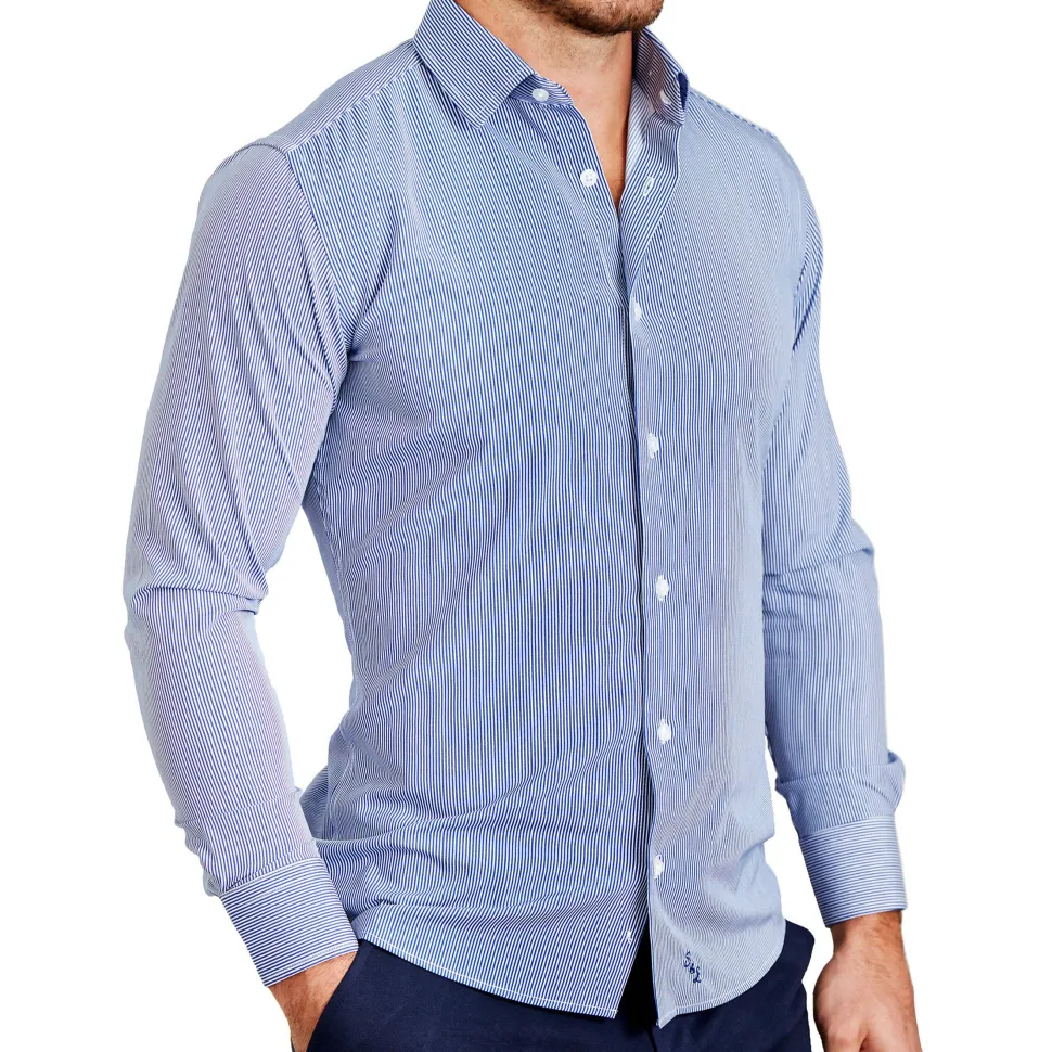 State and Liberty "The Marshall" Blue Pinstripe