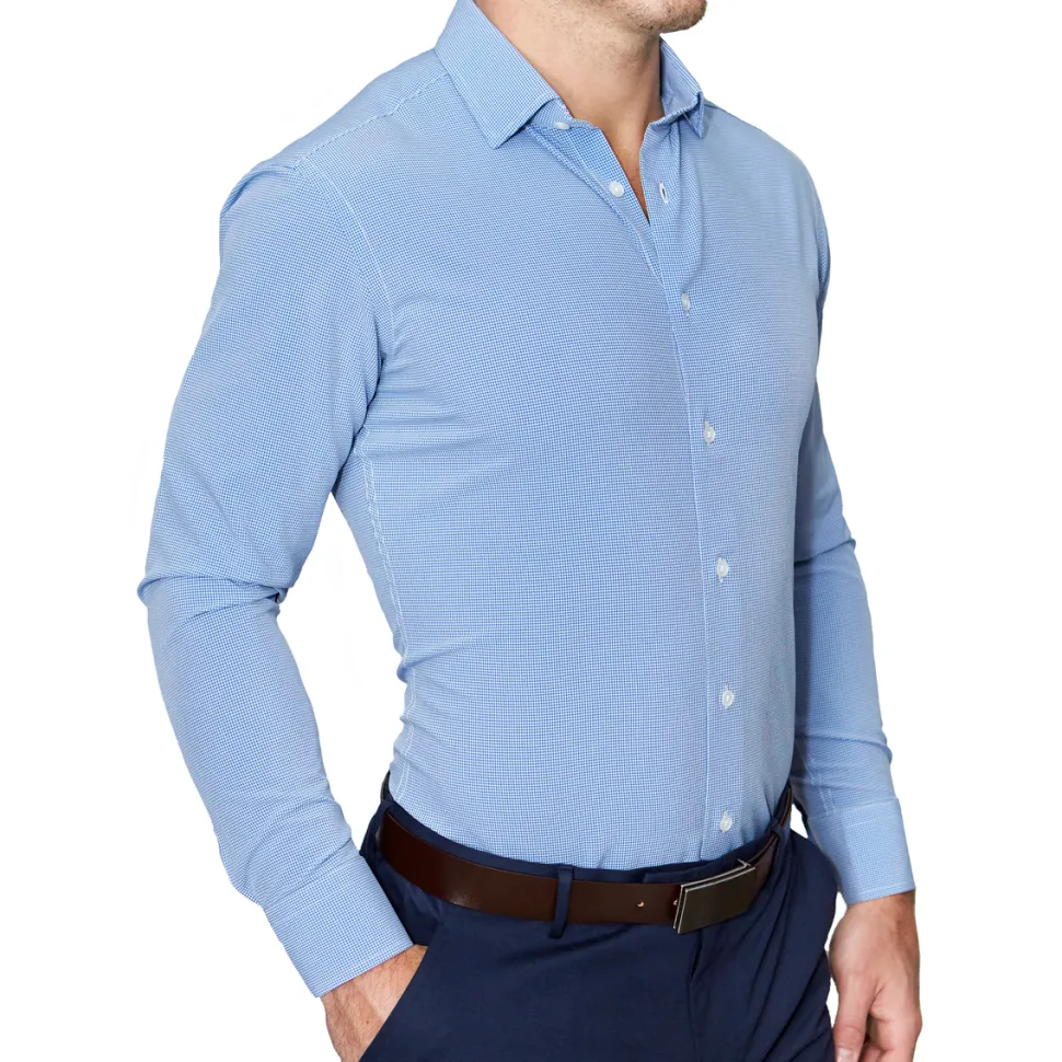 State and Liberty "The Merrill" Blue Micro Check