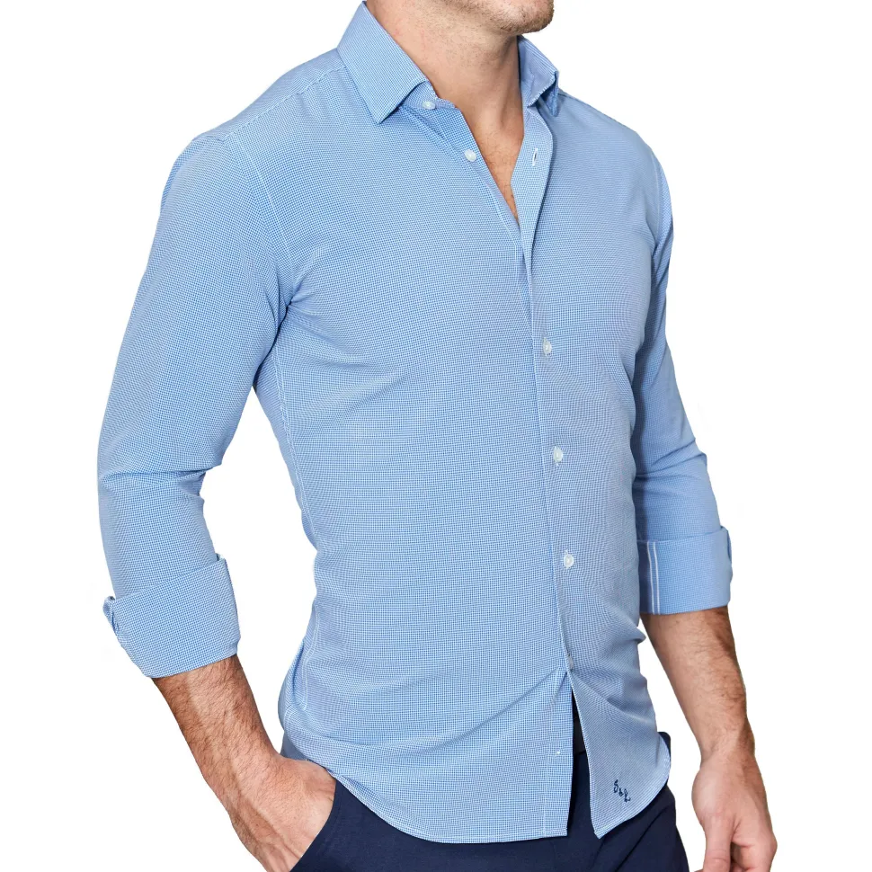 State and Liberty "The Merrill" Blue Micro Check