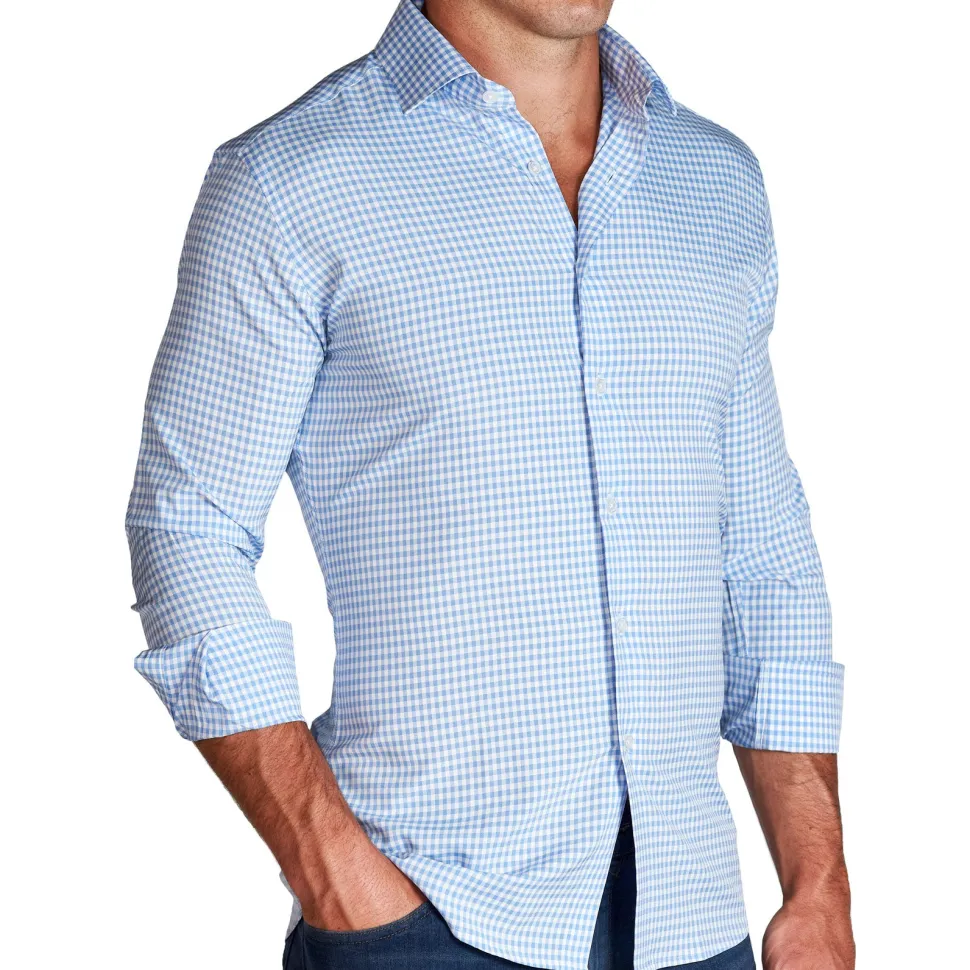 State and Liberty "The Mills" Light Blue Gingham