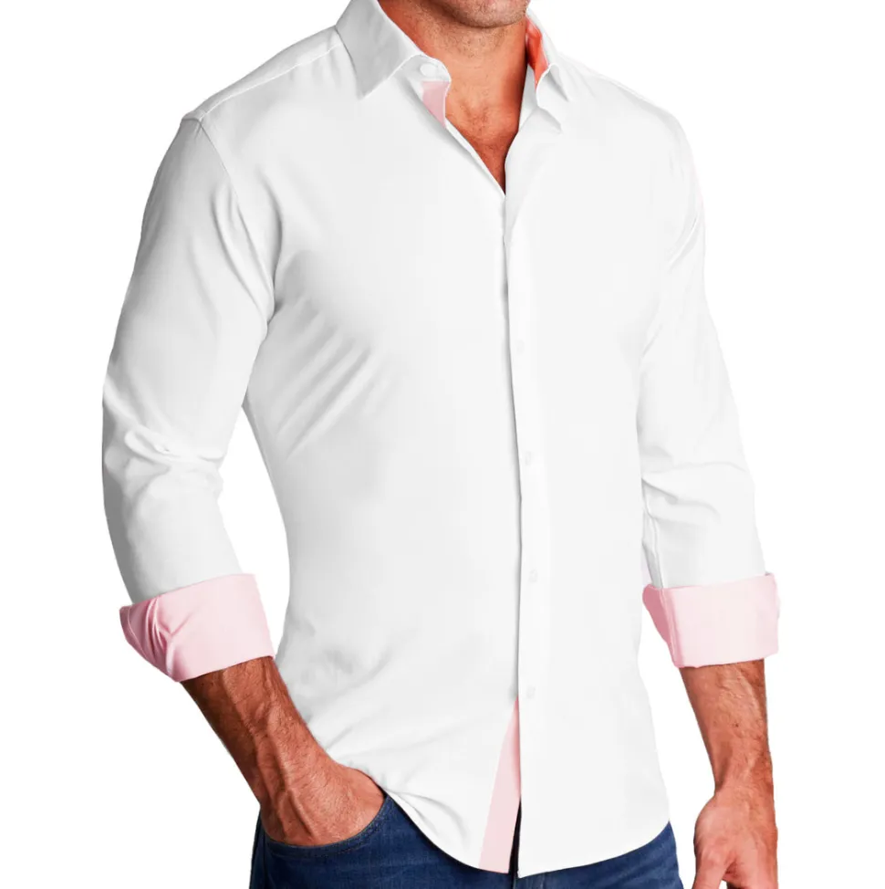 State and Liberty "The Porter" Solid White with Pink Accents