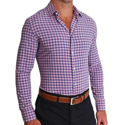 State and Liberty "The Rockefeller" Pink and Blue Check