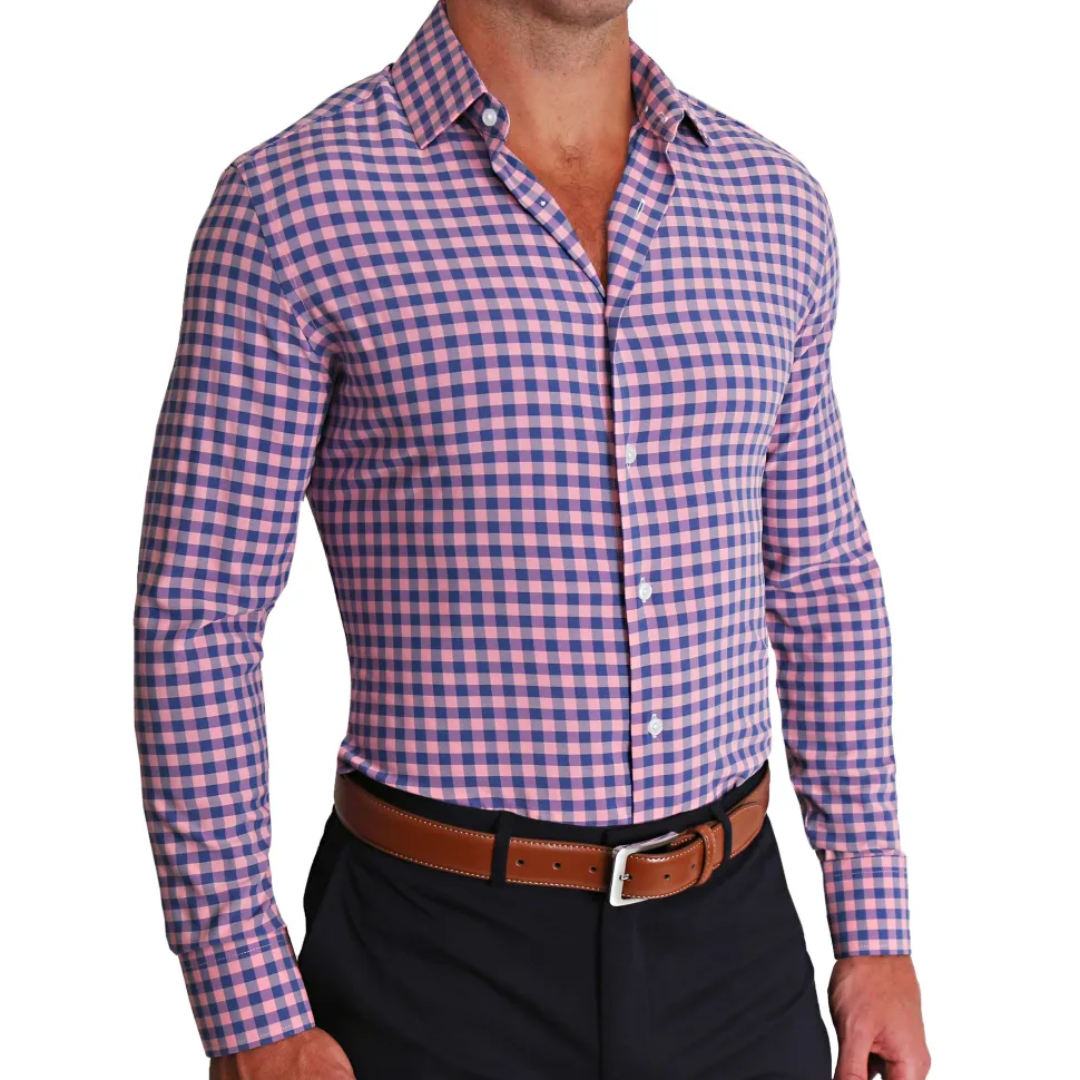 State and Liberty "The Rockefeller" Pink and Blue Check