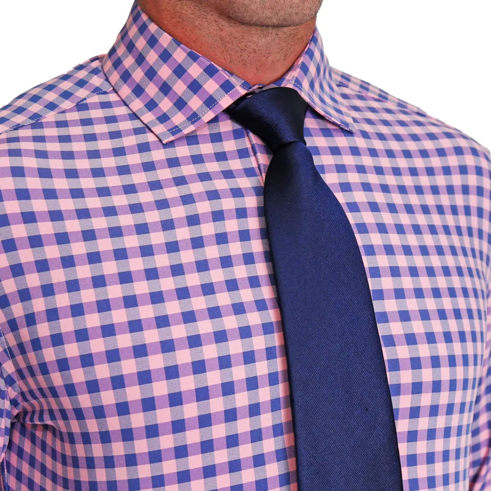 State and Liberty "The Rockefeller" Pink and Blue Check