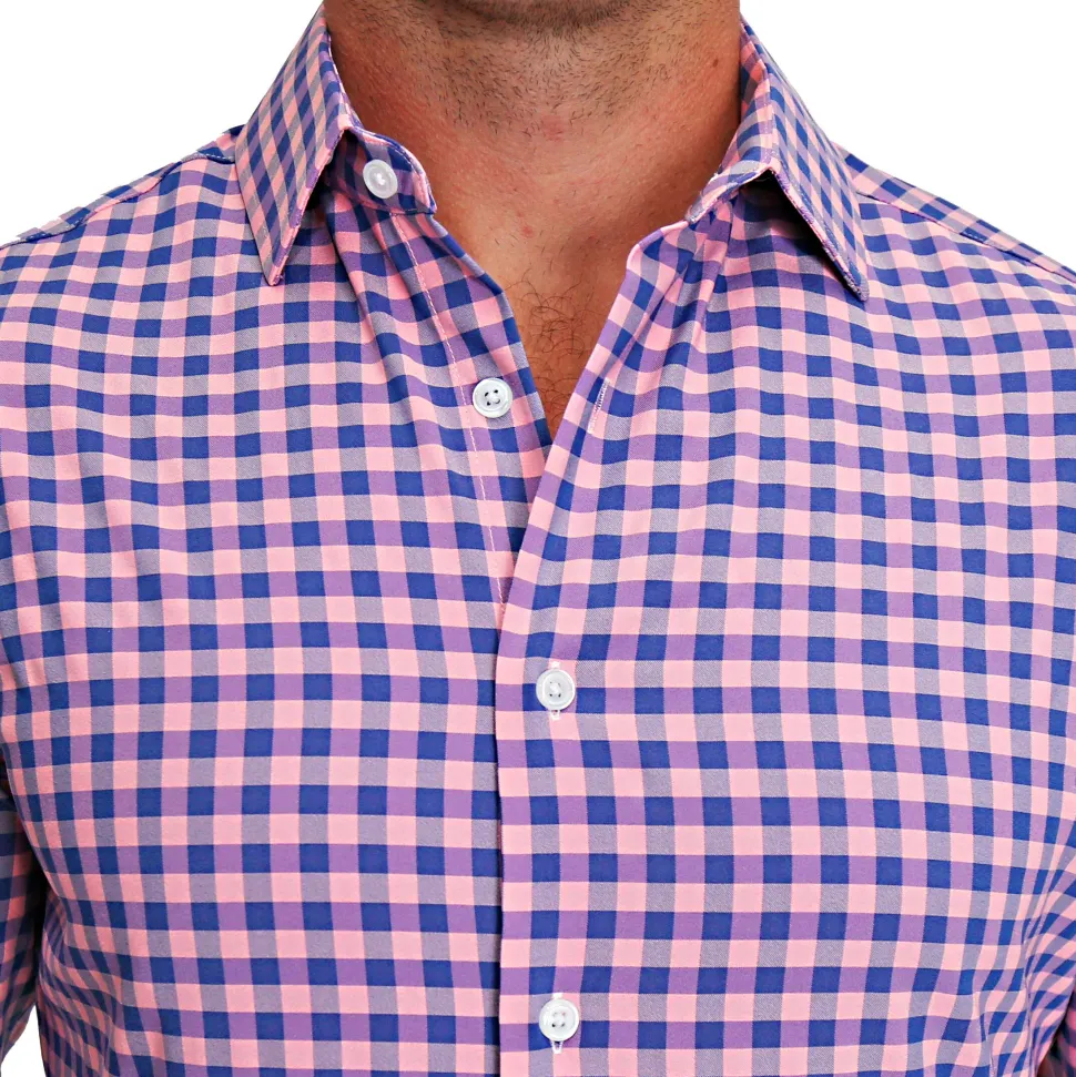 State and Liberty "The Rockefeller" Pink and Blue Check