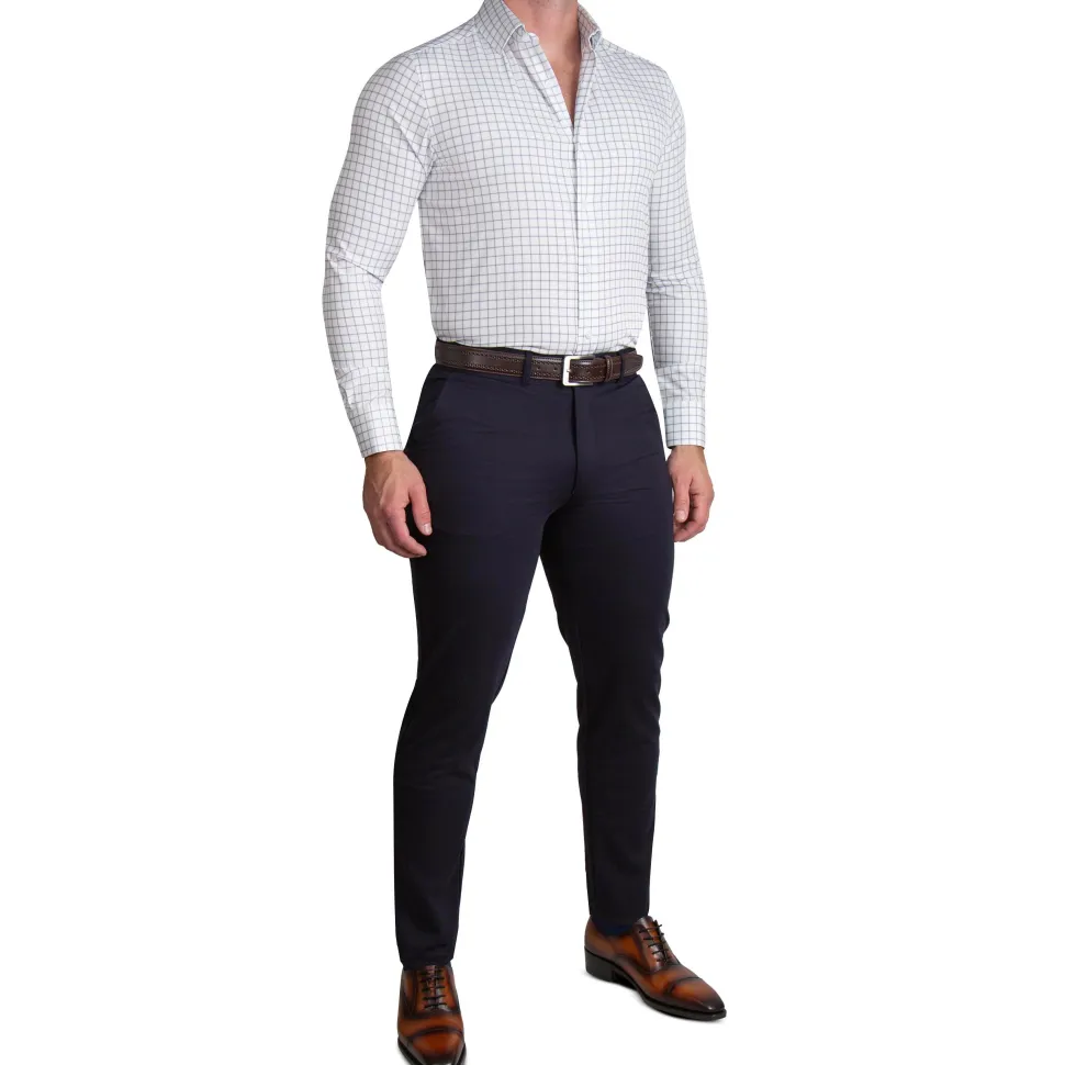 State and Liberty "The Scottie" Grey & White Windowpane