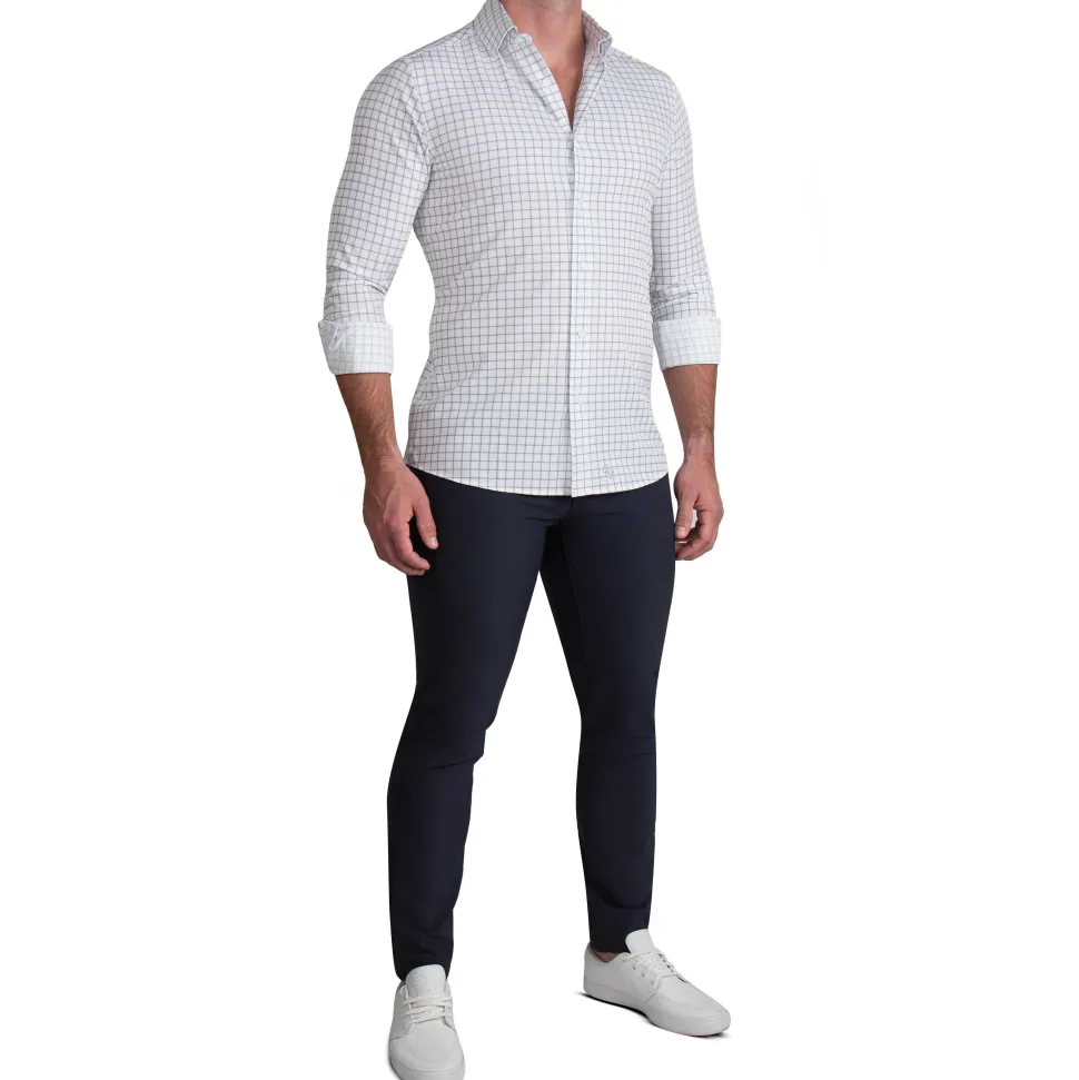 State and Liberty "The Scottie" Grey & White Windowpane