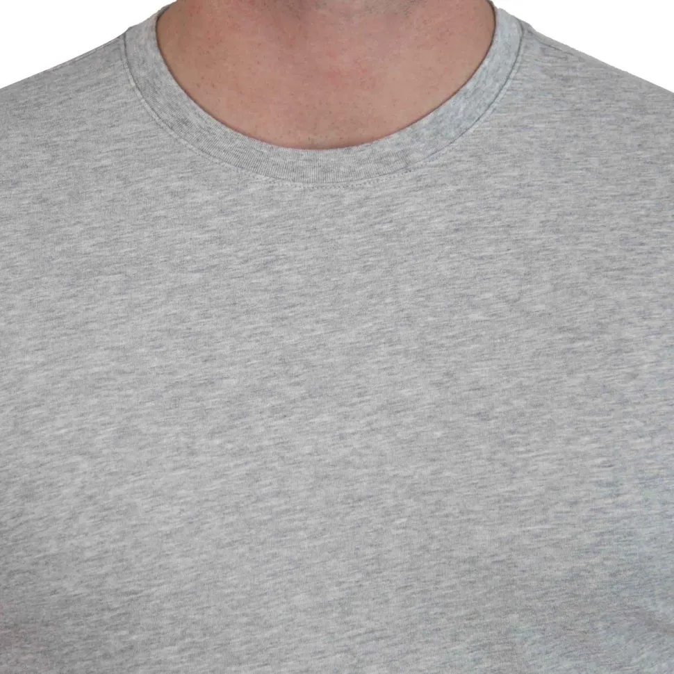 State and Liberty "The Sutton" Heathered Light Grey Short Sleeve Crewneck