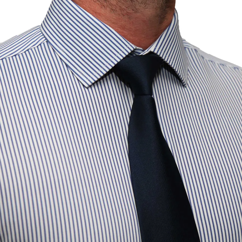 State and Liberty "The Tucker" Mid-Blue Bengal Stripe