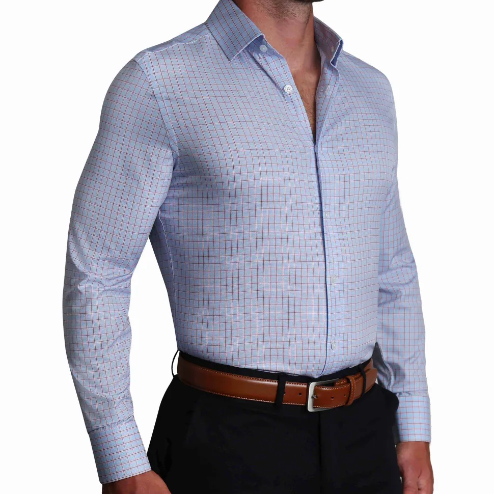 State and Liberty "The Weston" Light Blue, Pink & Black Plaid