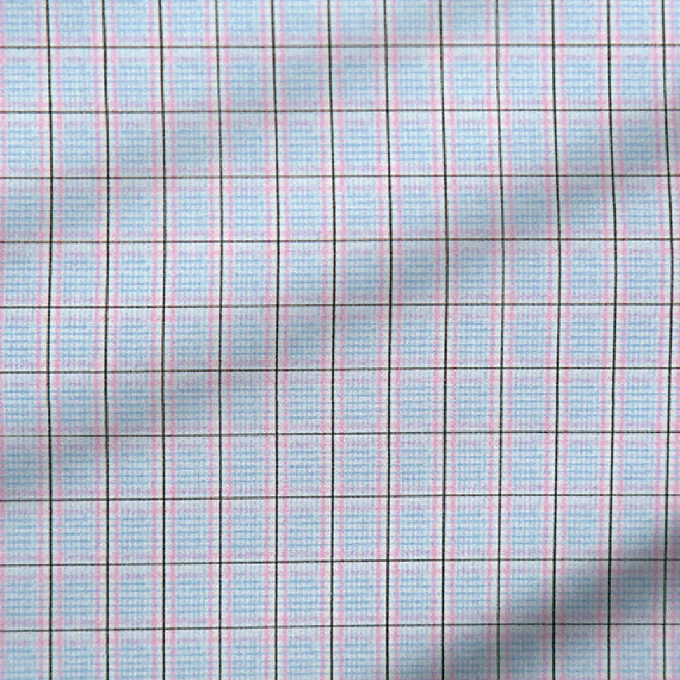 State and Liberty "The Weston" Light Blue, Pink & Black Plaid