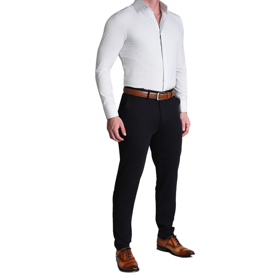 State and Liberty "The Wylder" Charcoal Chalked Pinstripe