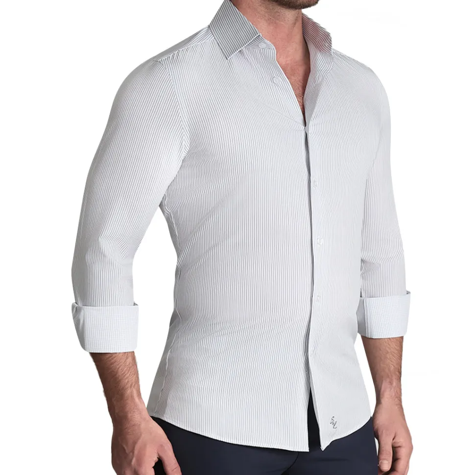 State and Liberty "The Wylder" Charcoal Chalked Pinstripe