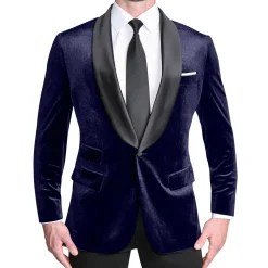 State and Liberty Tuxedo Jacket - Navy Velvet
