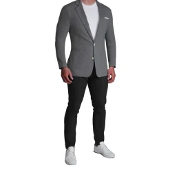 State and Liberty Unstructured Knit Blazer - Heathered Charcoal